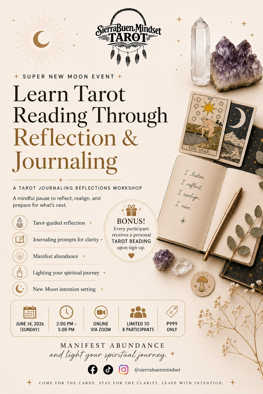 Workshop: Learn To Read Tarot Cards (Pre-Super New Moon Event)